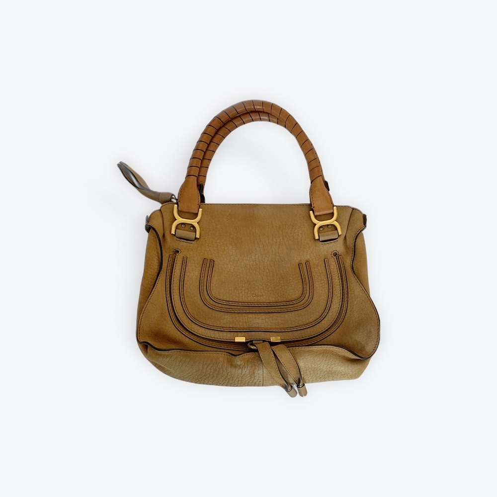 Chloe Tan Leather Satchel Bag